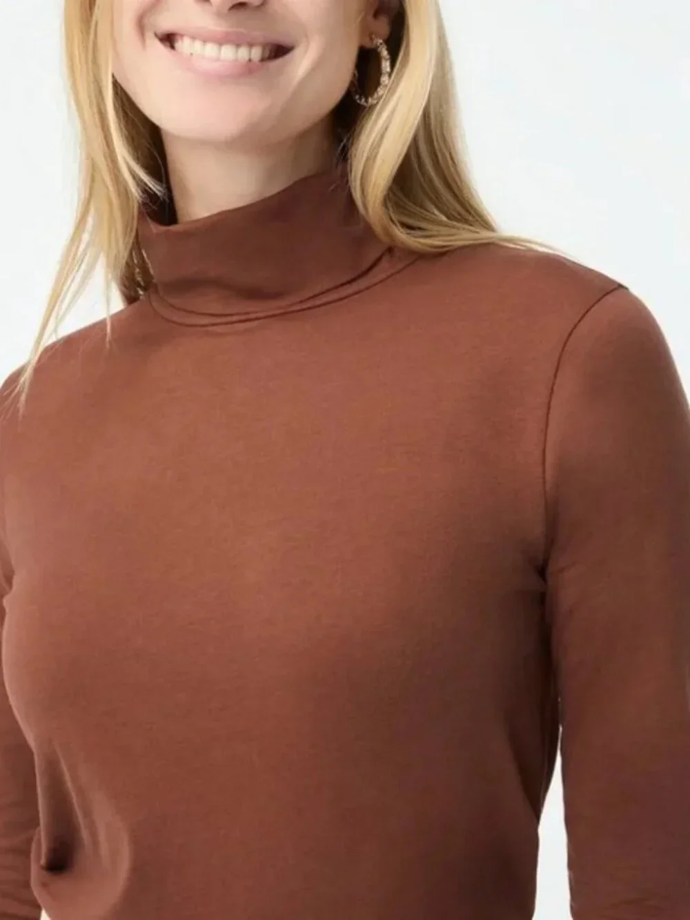 J. Crew Tissue Turtleneck Chocolate Brown Medium #A2857